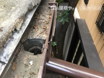 雨どい清掃完了