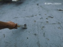 屋上防水工事ケレン作業