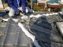 白いなんばんを隙間に詰める
