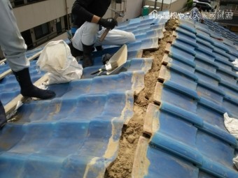 防災金具の施工