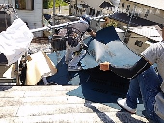 防水シートの施工