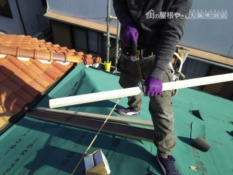 ケラバ板金施工