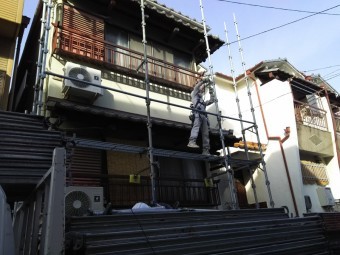 足場架け