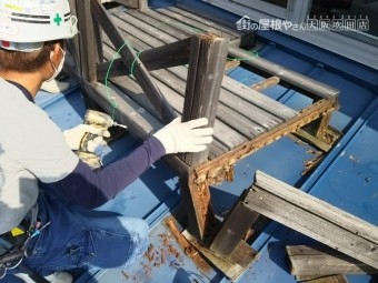 ウッドデッキ撤去