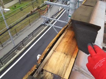 パラペット笠木板金取り換え工事