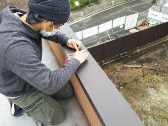 パラペット笠木板金取り換え工事