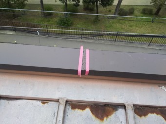パラペット笠木板金取り換え工事