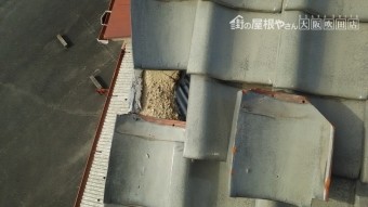 台風で外れた瓦