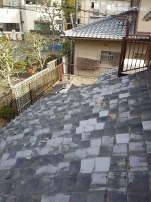 雨漏れ下屋根