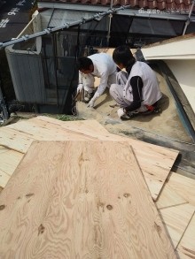 富士スレート葺替え