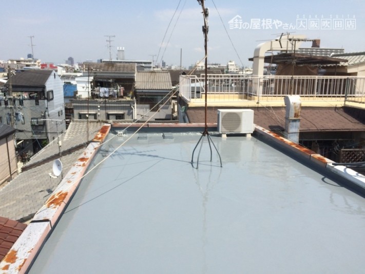 屋上ウレタン防水塗装完了