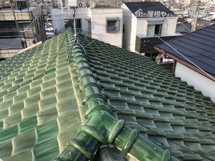 棟積み直し工事完了後の屋根