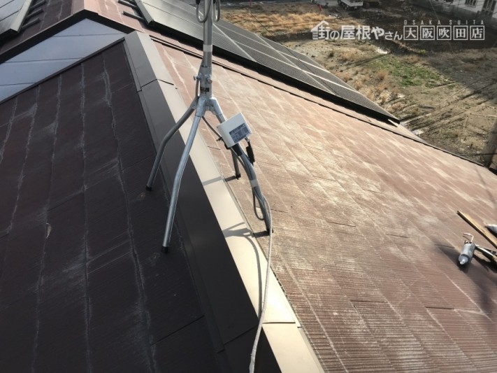 棟板金の完成です。
