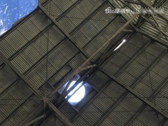 工場屋根穴あき