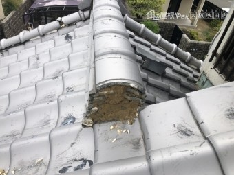 台風で被災した瓦屋根