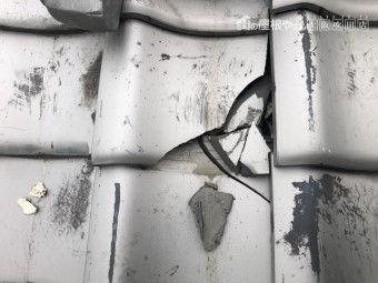 台風で被災した瓦屋根