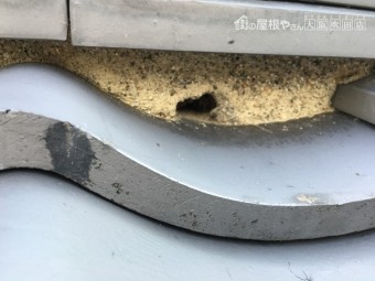 漆喰のはがれ