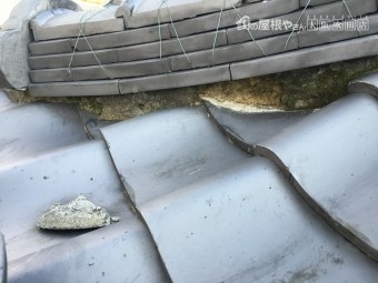 漆喰のはがれ