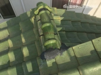 既存棟瓦の状態