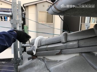 新しい漆喰詰め