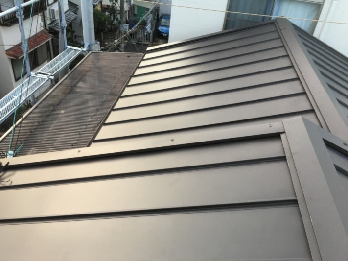 瓦屋根からスレート屋根へ葺き替え