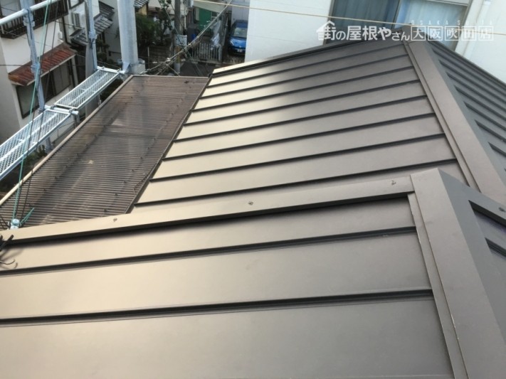 瓦屋根からスレート屋根へ葺き替え