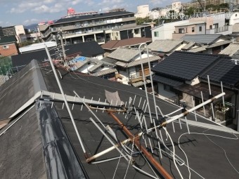摂津市 台風被害 アンテナの倒壊