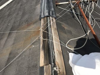 摂津市 台風被害 棟板金の飛散