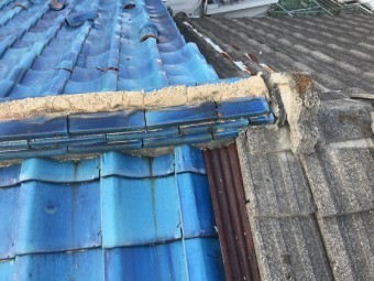 台風で被災した瓦屋根