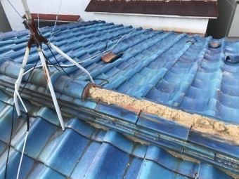 台風で被災した瓦屋根