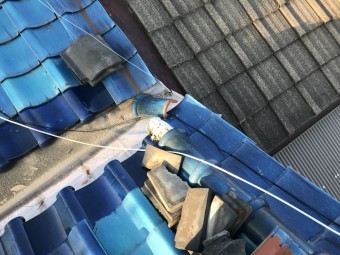 台風で被災した瓦屋根