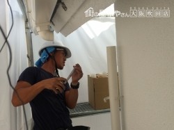 竪樋取り付け