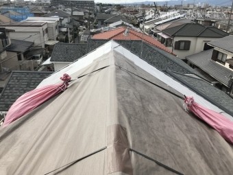 応急処置カバーされた屋根