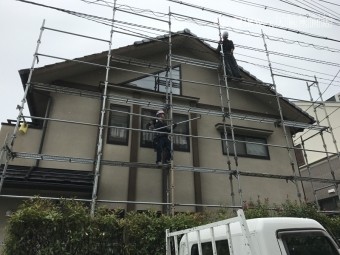袖瓦葺き替え