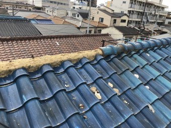 瓦屋根大棟の不具合