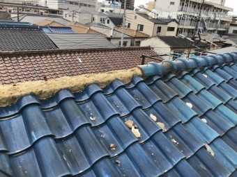 瓦屋根大棟の不具合