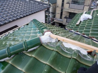 下り棟詰め直し工事
