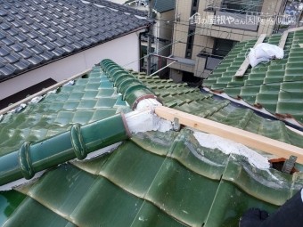 下り棟詰め直し工事
