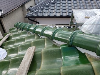 下り棟詰め直し工事
