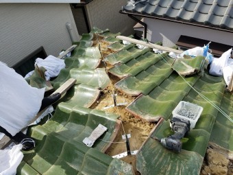 下り棟補修工事