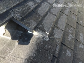 劣化したアスファルトシングル