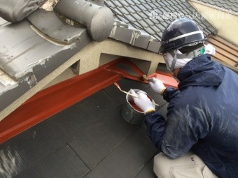 屋根板金サビ止め塗装