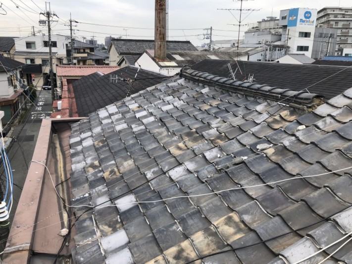 豊中市 瓦差し替え 地震で被災のあった瓦屋根