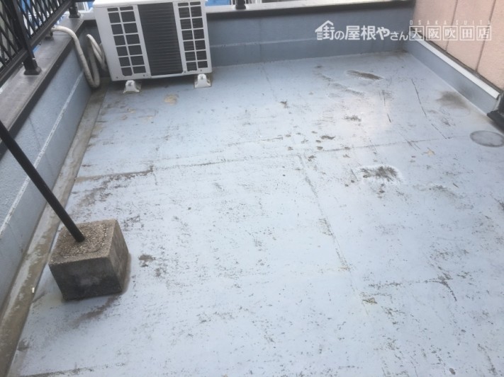 防水塗装劣化で剥がれ