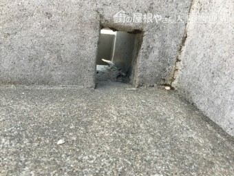 防水工事前ベランダ
