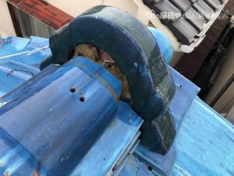 鬼瓦まわり劣化
