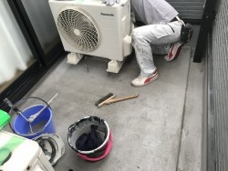 ベランダウレタン防水工事前