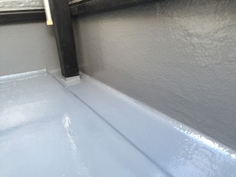 ベランダウレタン防水工事完了
