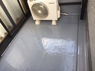 ベランダウレタン防水工事完了