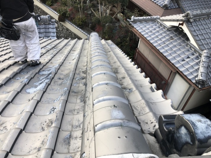 茨木市 屋根修繕後の瓦屋根